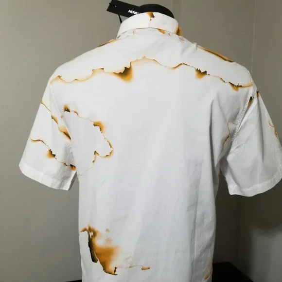 White and Gold Men's Shirt - Picture 6 of 9